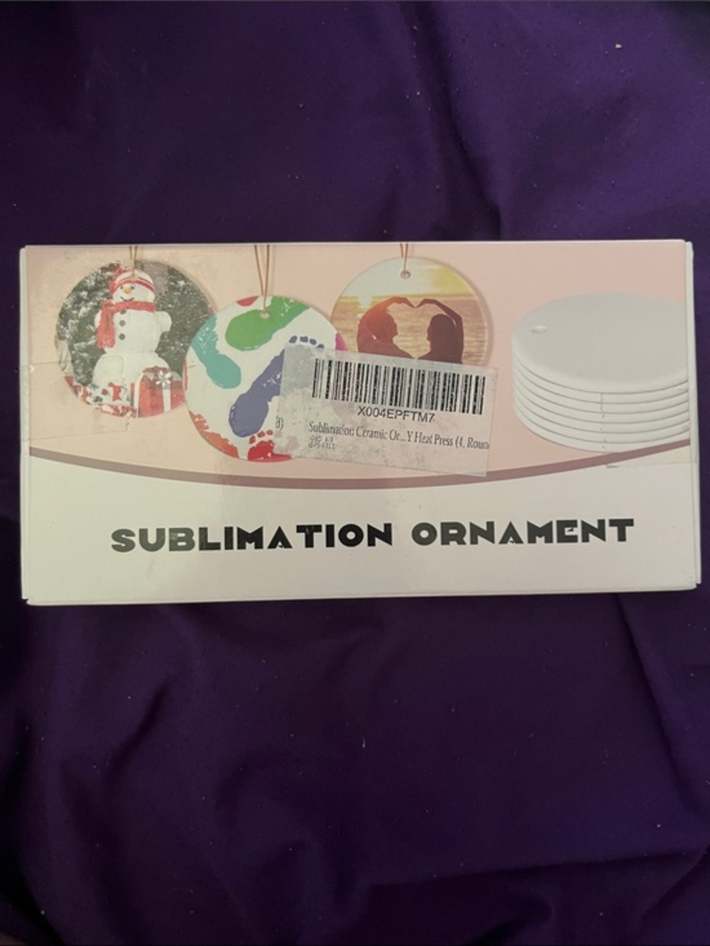 Bulk White Round Porcelain Ornament Blanks for Heat Press Printing